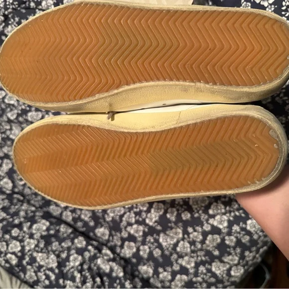 Golden Goose White and Black Sneakers with Gray Star - Picture 3 of 5